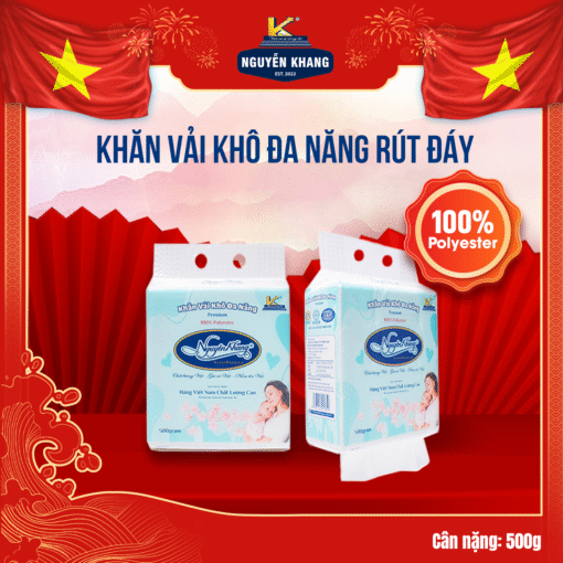 Khăn vải khô đa năng, cao cấp dày dặn, mềm mịn dành cho bé